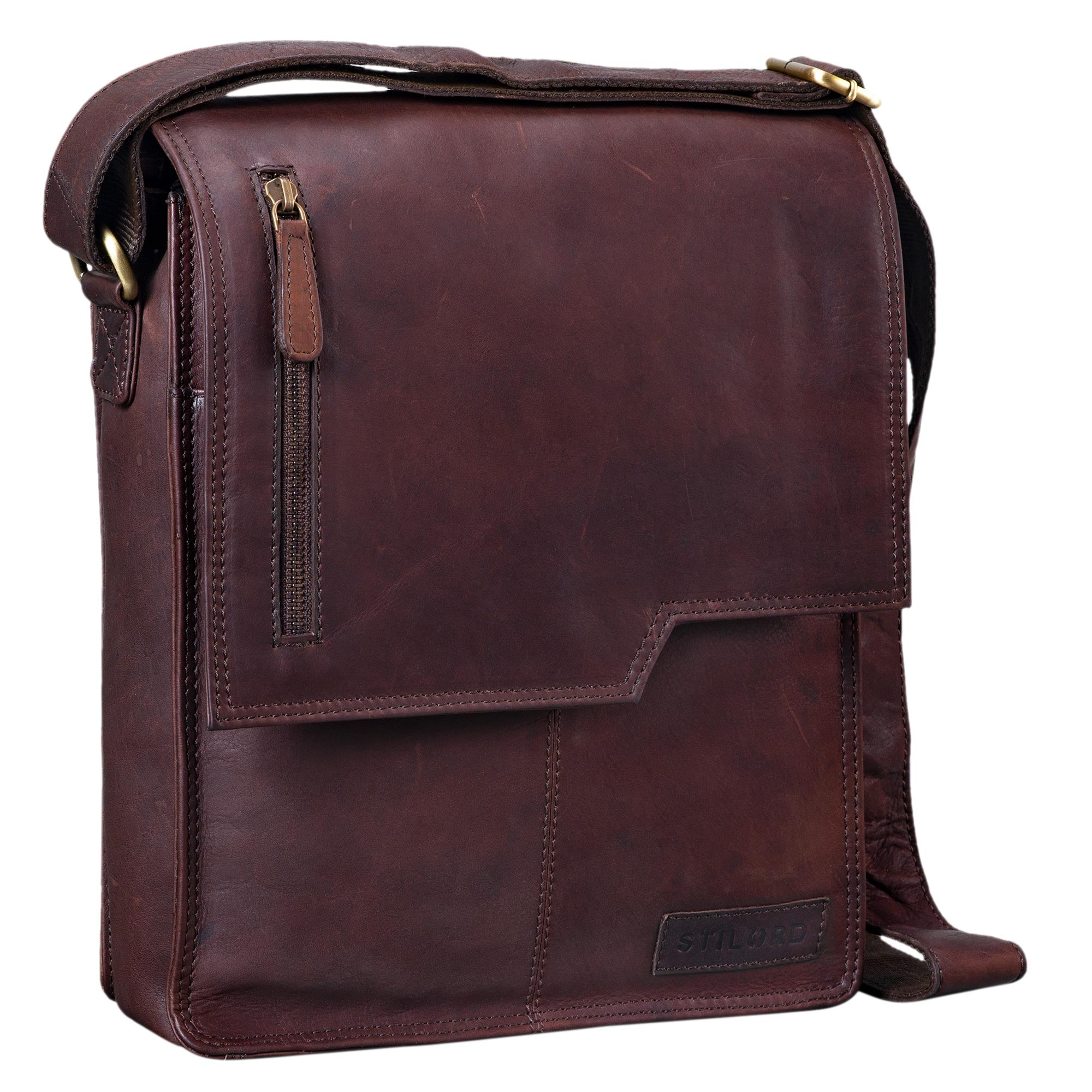Ledertasche Messenger Bag Herren Vintage braun
