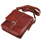Messenger Bag Leder dunkel braun