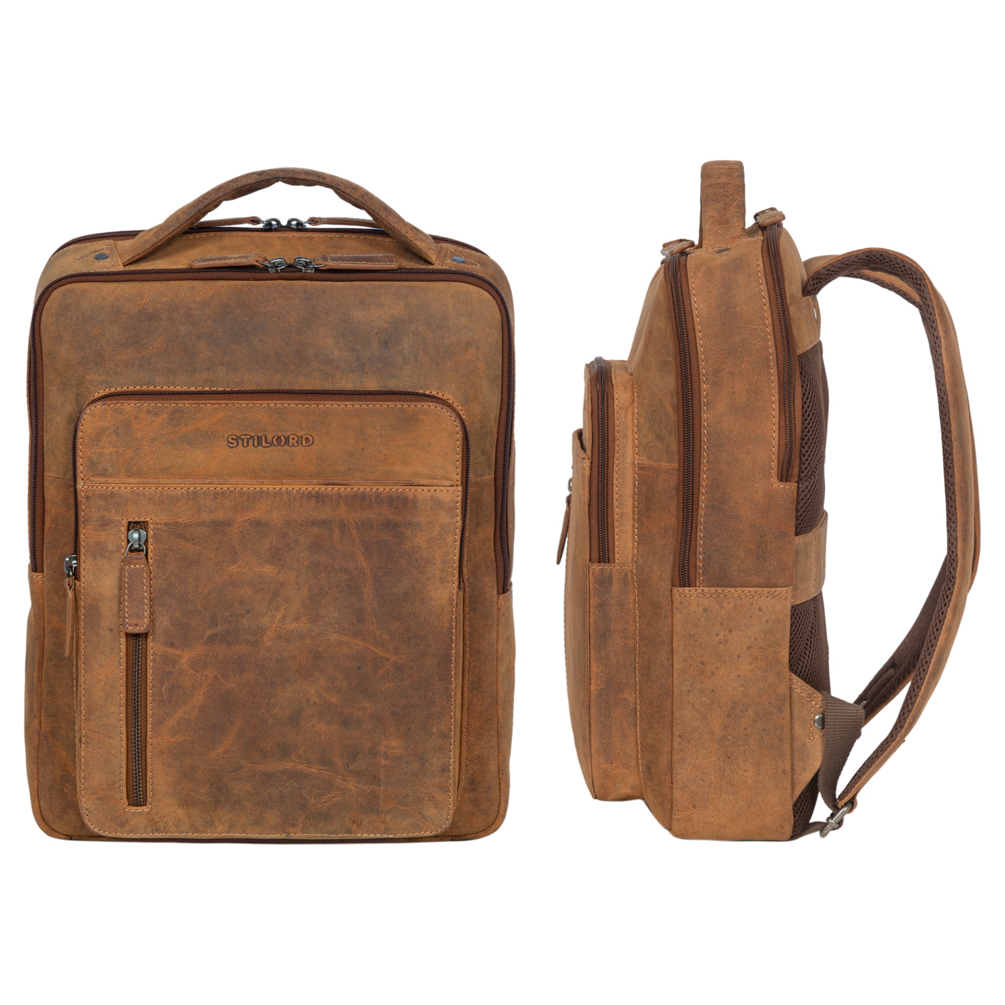Business Rucksack Vintage Leder braun