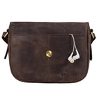 Leder Schultertasche Vintage braun