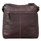 Umhängetasche Damen Retro Leder dunkelbraun