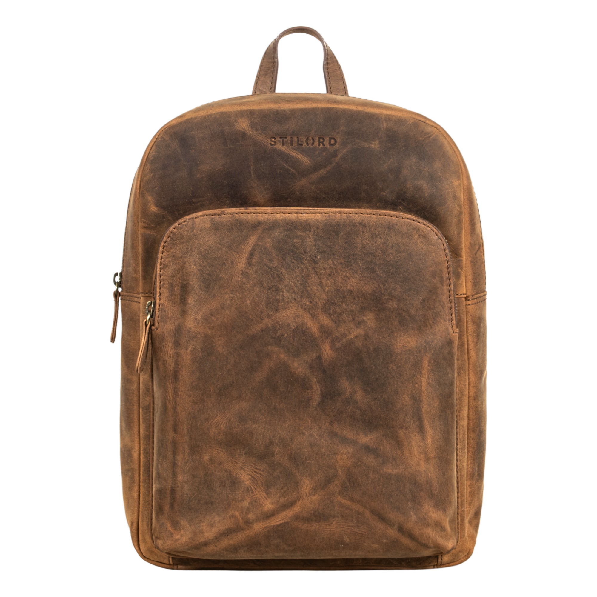 Unisex Lederrucksack weiches Rauleder