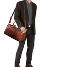 Weekender Leder kara cognac