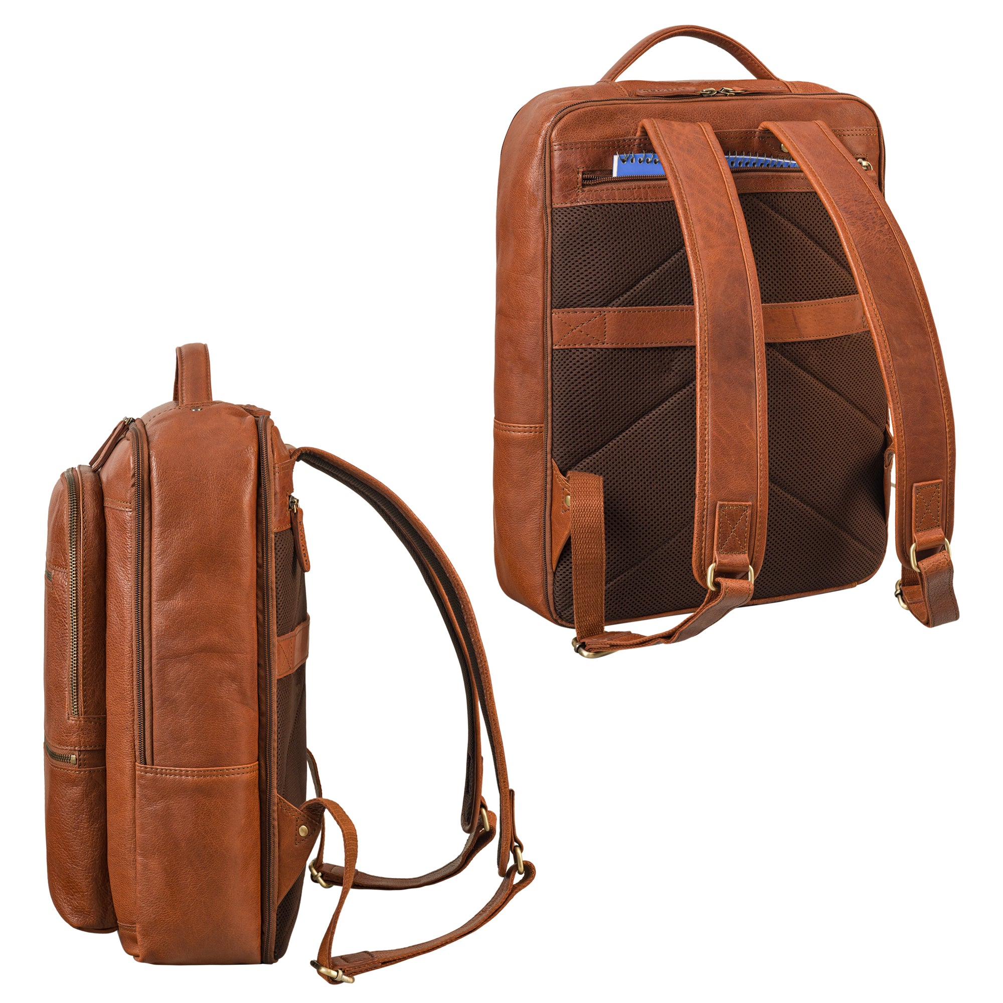 Leder Office Backpack Groß