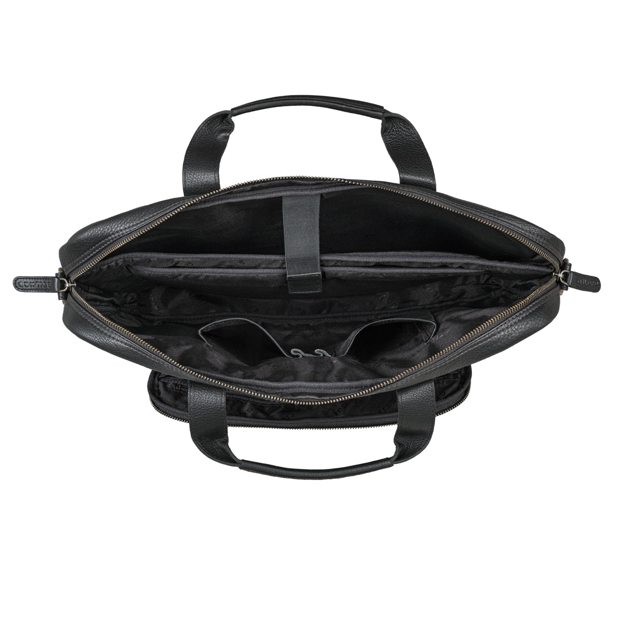 große Laptoptasche Herren Leder schwarz