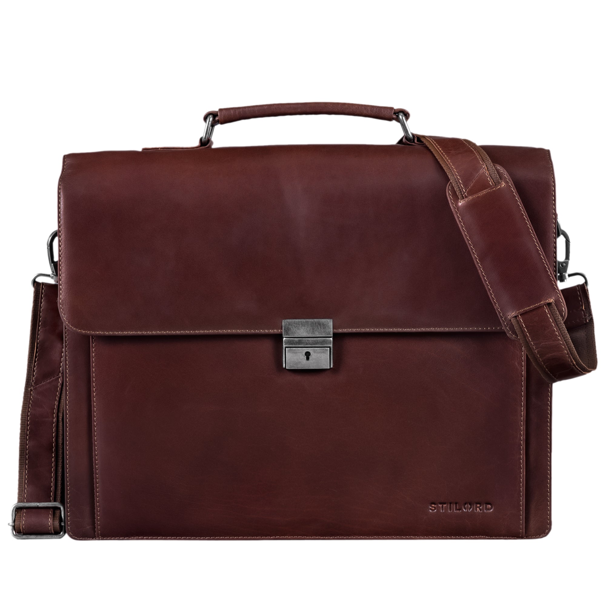 Businesstasche aus Retro Leder Vintage robust Aktentasche