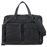 Große Laptop-Tasche Leder 16 Zoll Aktentasche Echt Leder Herren und Damen Schwarz 