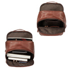 leder rucksack braun mit laptoptasche