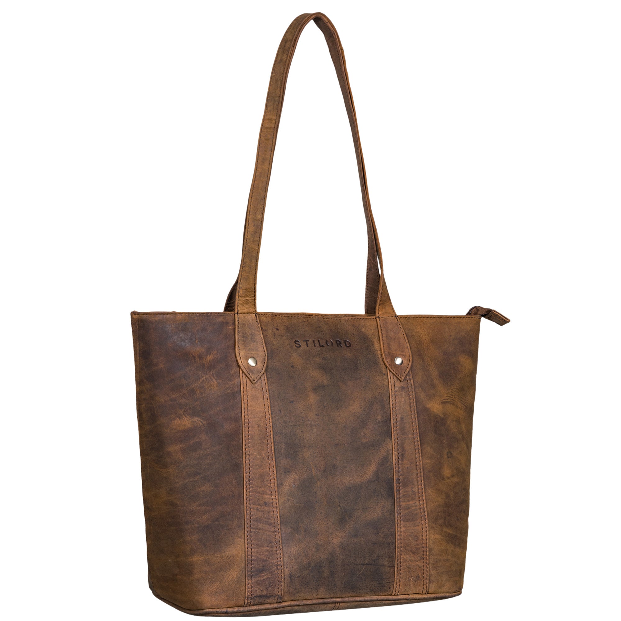 damen shoppe tasche leder mittelgroß braun