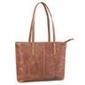 "Antonia" Leather Tote Bag with Zip