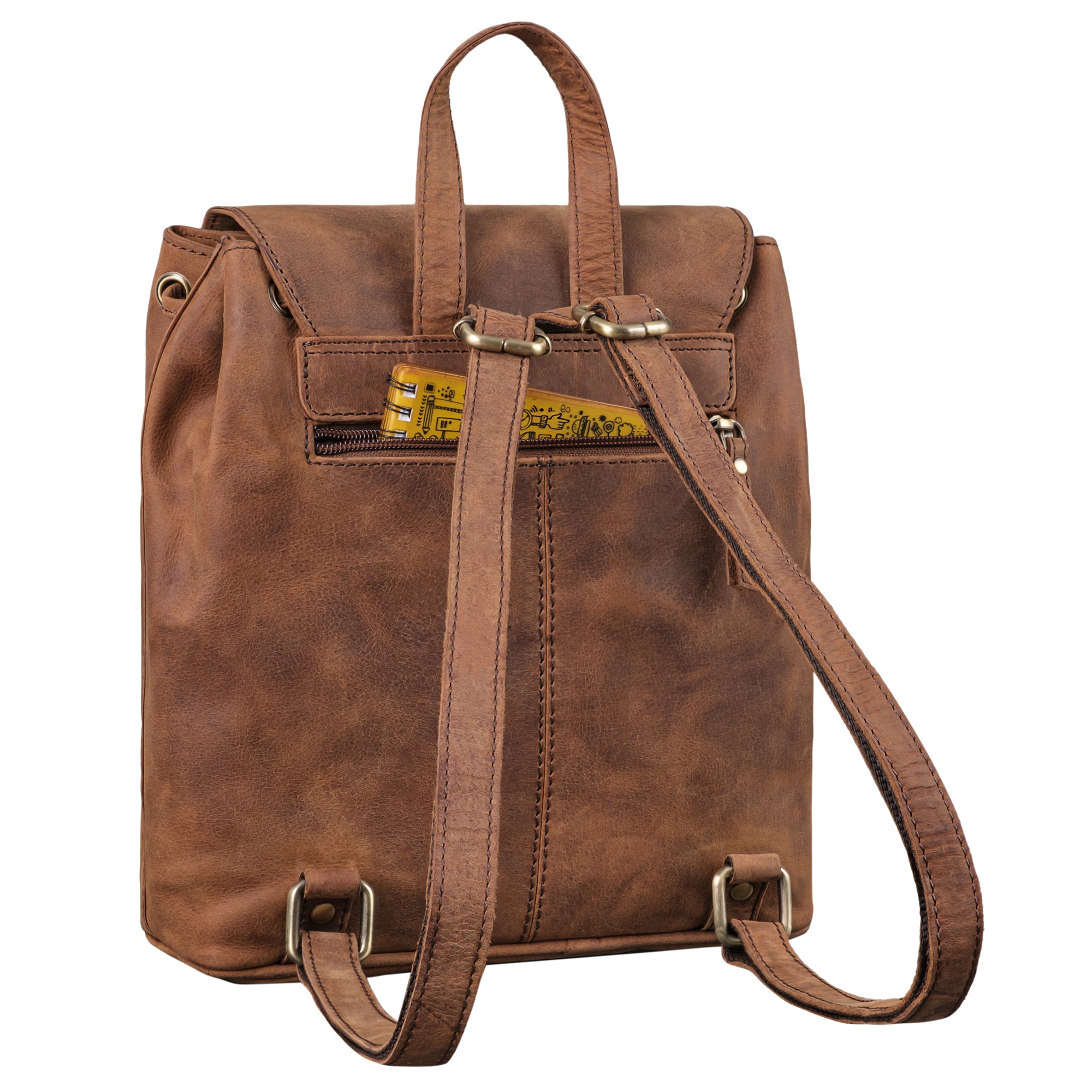 brauner Damen-Rucksack-Leder