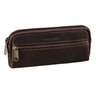 "Whitmore" Slim Leather Glasses Case with Zip for Glasses Cleaning Cloth