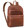 Echtleder Rucksack Damen Cognac Braun mit Laptopfach 15.6 Zoll 