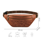 Bauchtasche Leder Herren Damen braun