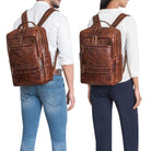 braun echtleder herren lederrucksack damen