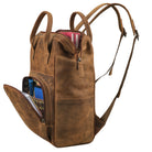 Lederrucksack Damen braun