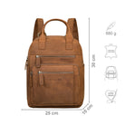 Damen Freizeitrucksack EchtLeder Mittel-Groß Braun