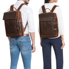 damen rucksack echtleder daypack braun