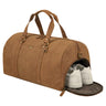 "Ventura" Large Leather Travel Duffle Bag for Men with Shoe Compartment 40L