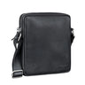 Kleine Schwarze Leder Männerhandtasche für 8 - 8,4 Zoll Tablet