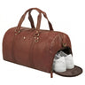 "Ventura" Large Leather Travel Duffle Bag for Men with Shoe Compartment 40L
