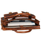 Aktentasche Leder cognac