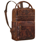 damen rucksack echt leder  braun
