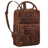 damen rucksack echt leder  braun
