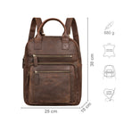 Frauen Lederrucksack klein braun