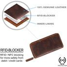 Geldbeutel NFC und RFID Leder Damen