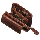leder geldbörse damen cognac klein