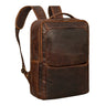 Lederrucksack Damen Glattleder dunkel-braun