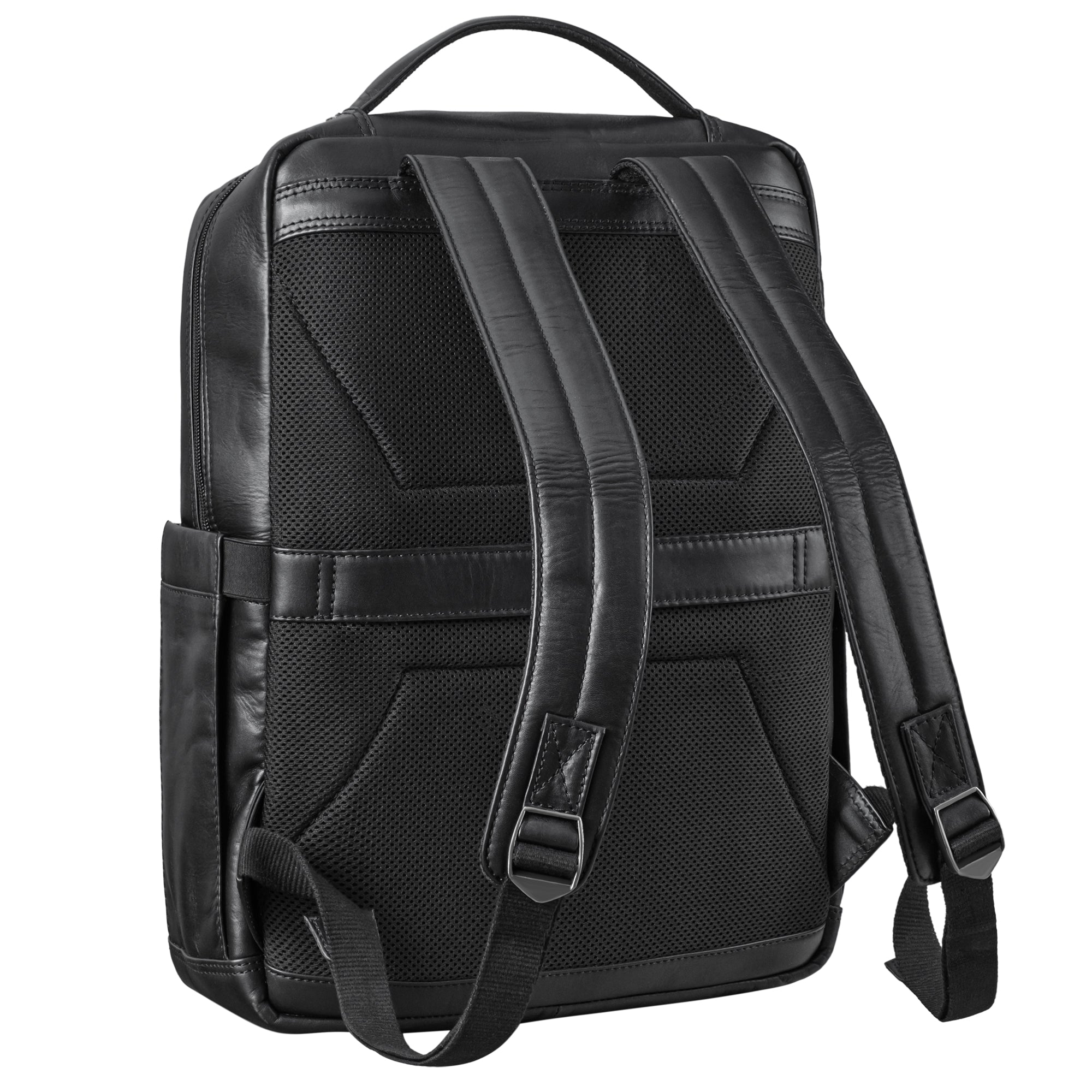 Leder Businessrucksack Herren schwarz