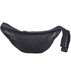 große Ledergürteltasche elegant XL Reißverschluss schwarz