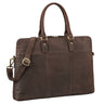 Ledertasche Damen mit Laptopfach 15.6 zoll groß braun