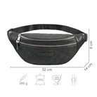 Bauchtasche Leder Herren Damen schwarz