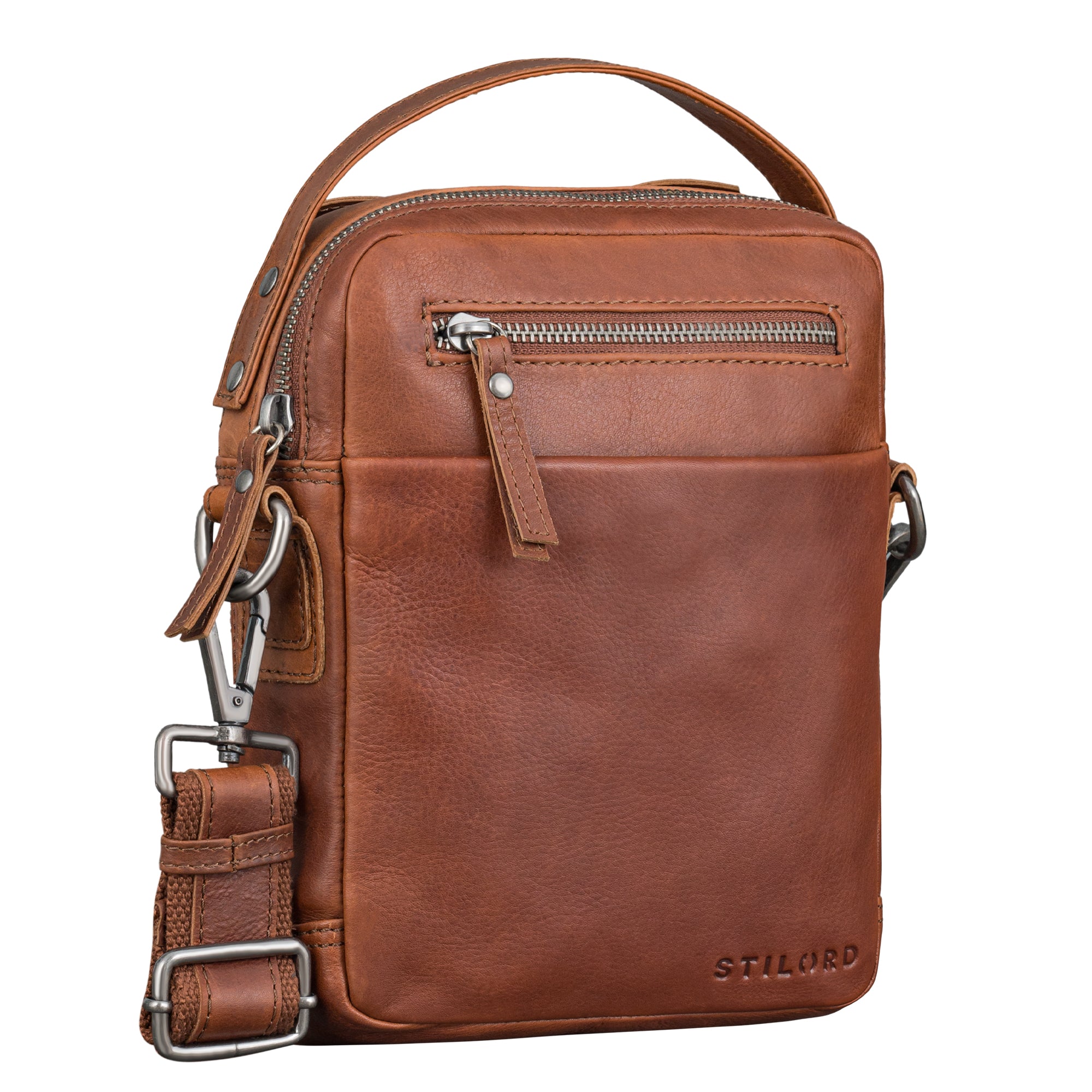 herren handtasche weiches leder klein braun