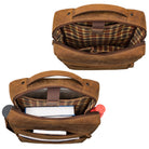 Leder Businessrucksack Herren braun