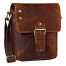 "Alessio" Leather Messenger Bag Men Small