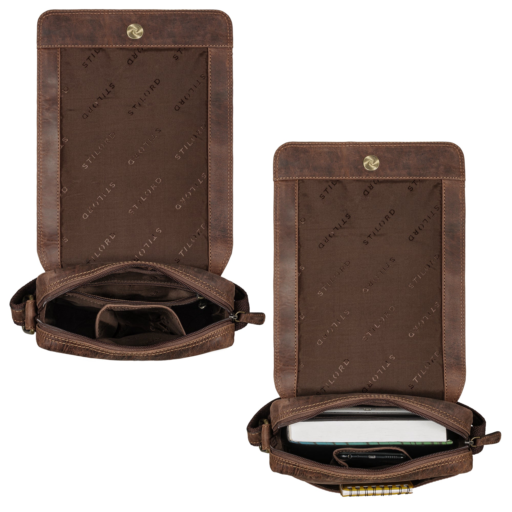 Herren Messenger Bag Leder klein