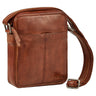 kleine herrentasche echtleder zum umhängen cognac