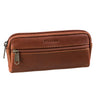 "Whitmore" Slim Leather Glasses Case with Zip for Glasses Cleaning Cloth