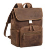  Vintage Leder Rucksack braun Groß für 15.6 Zoll Laptop Damen & Herren