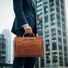 braun echt leder laptoptasche damen schmal