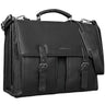 "Detroit" Real Leather Briefcase Large Men for 16 Inch Laptop