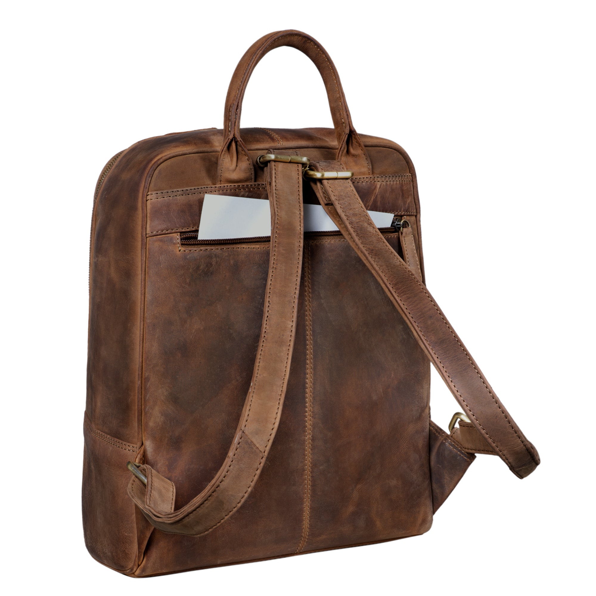 Leder Vintage Großer Rucksack