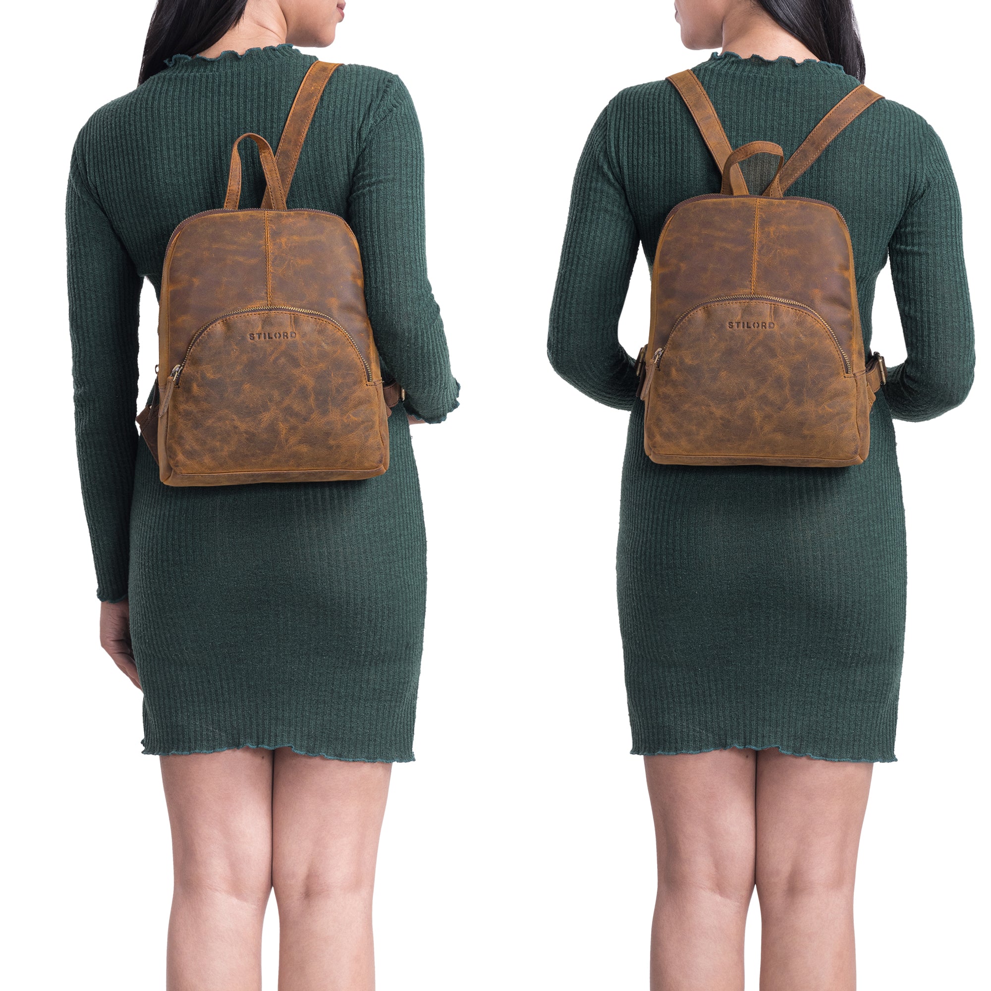leather backpack women small