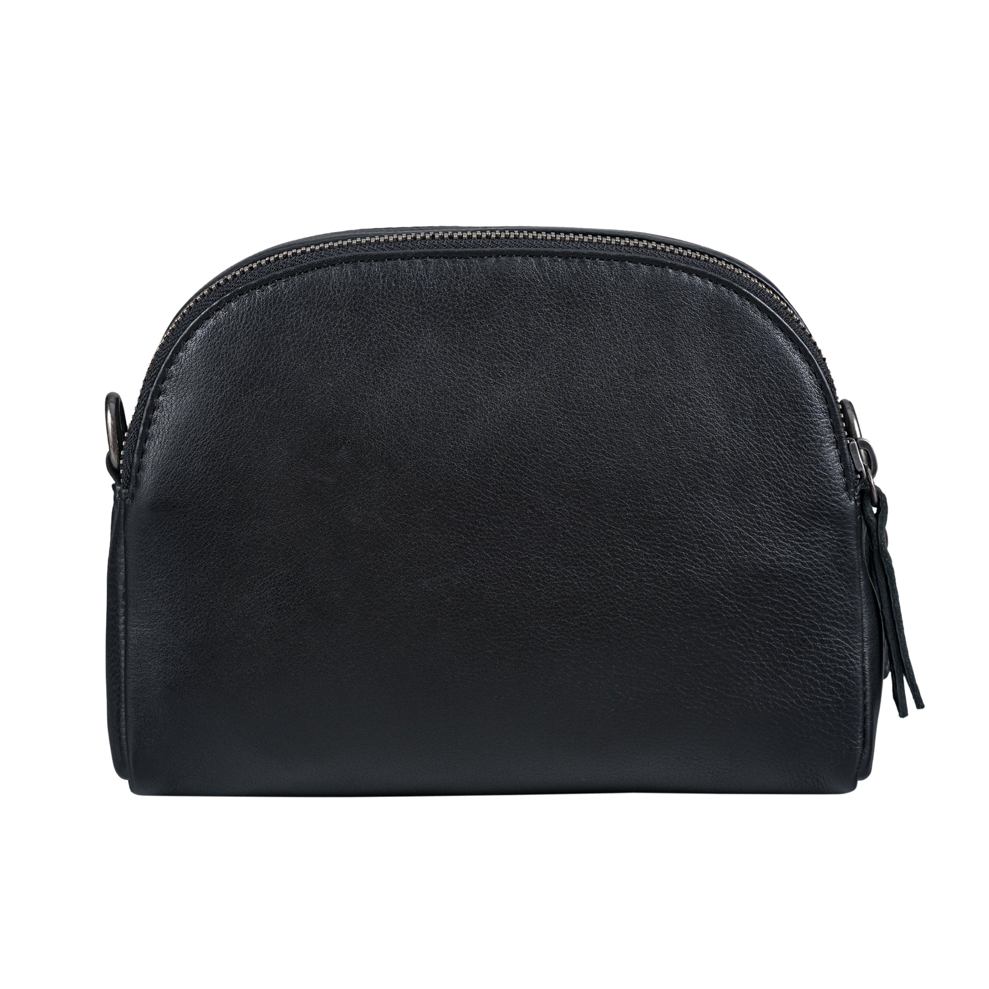Damen Leder Handtasche Schwarz Klein