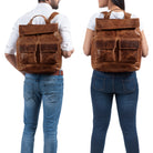 Leder Tasche Büro Rucksack