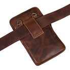Leder Brustbeutel Damen Herren mit Gürtelschlaufe